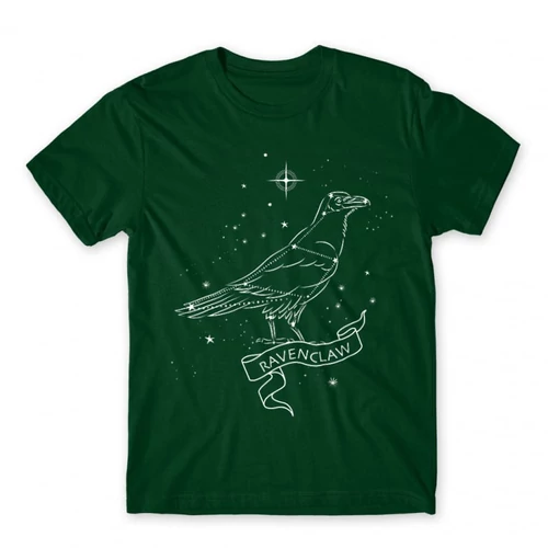 Sötétzöld Harry Potter férfi hosszú ujjú póló - Ravenclaw Constellation