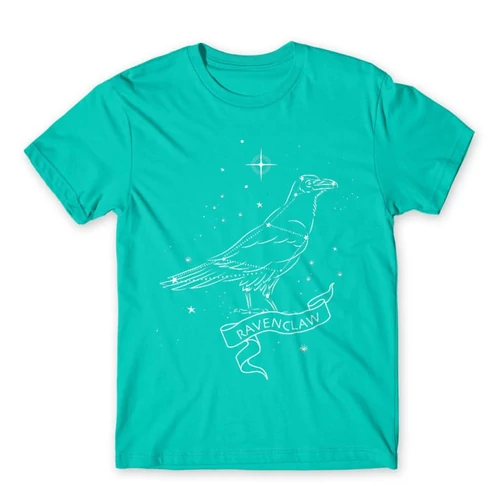 Türkiz Harry Potter férfi hosszú ujjú póló - Ravenclaw Constellation