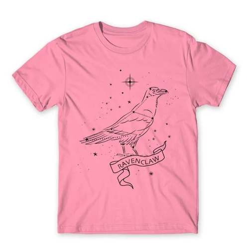 Világos rózsaszín Harry Potter férfi hosszú ujjú póló - Ravenclaw Constellation