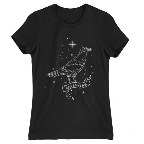Fekete Harry Potter női rövid ujjú póló - Ravenclaw Constellation