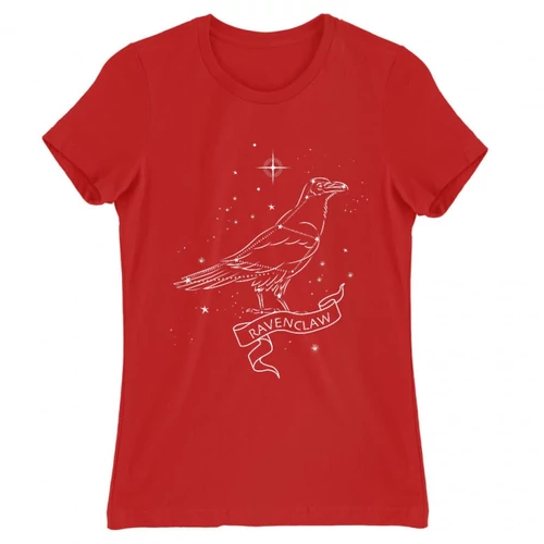 Piros Harry Potter női rövid ujjú póló - Ravenclaw Constellation