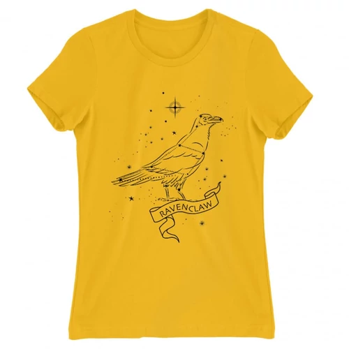 Sárga Harry Potter női rövid ujjú póló - Ravenclaw Constellation