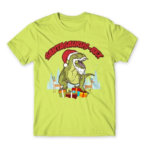 Almazöld Santasaurus Rex férfi rövid ujjú póló