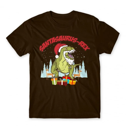 Barna Santasaurus Rex férfi rövid ujjú póló