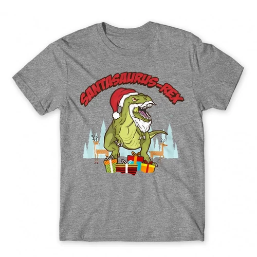 Sportszürke Santasaurus Rex férfi rövid ujjú póló