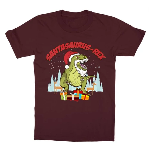 Bordó Santasaurus Rex gyerek rövid ujjú póló