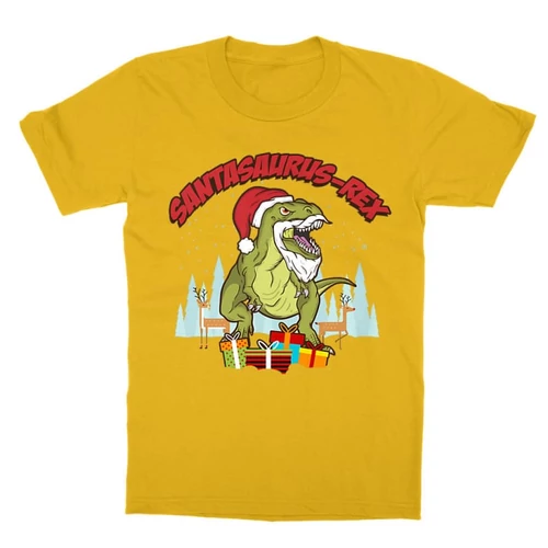 Sárga Santasaurus Rex gyerek rövid ujjú póló