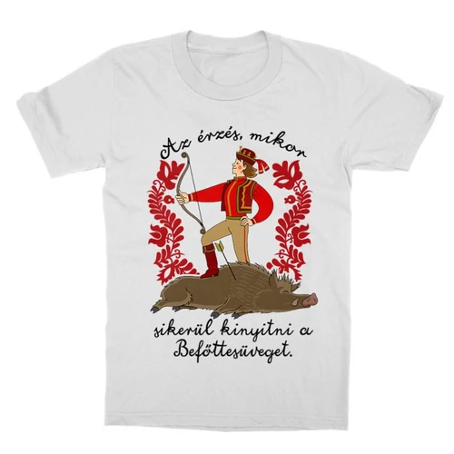 Fehér Magyar népmesék gyerek rövid ujjú póló - Az érzés