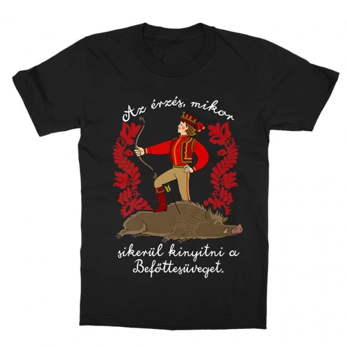 Fekete Magyar népmesék gyerek rövid ujjú póló - Az érzés