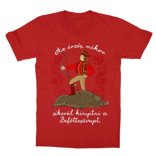 Piros Magyar népmesék gyerek rövid ujjú póló - Az érzés