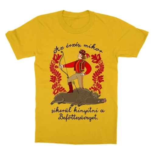 Sárga Magyar népmesék gyerek rövid ujjú póló - Az érzés