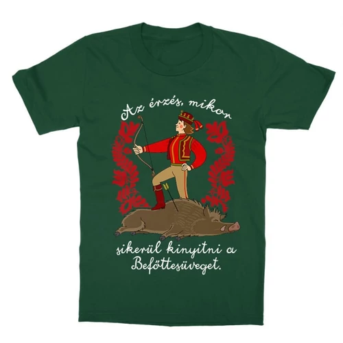 Sötétzöld Magyar népmesék gyerek rövid ujjú póló - Az érzés