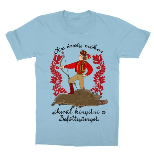 Világoskék Magyar népmesék gyerek rövid ujjú póló - Az érzés