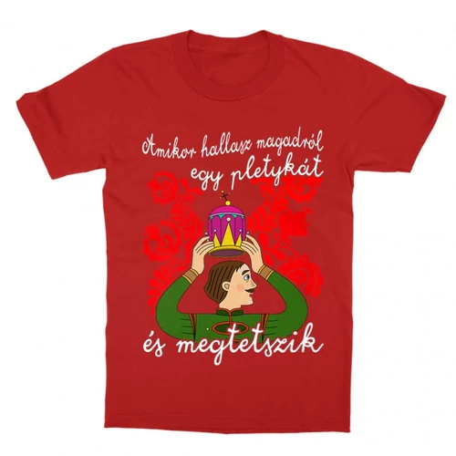 Piros Magyar népmesék gyerek rövid ujjú póló - Pletyka
