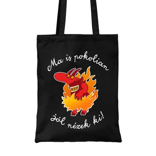Fekete Magyar népmesék vászontáska - Pokolian jól nézek ki