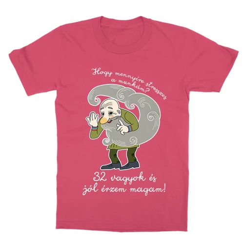 Pink Magyar népmesék gyerek rövid ujjú póló - Stresszes munka