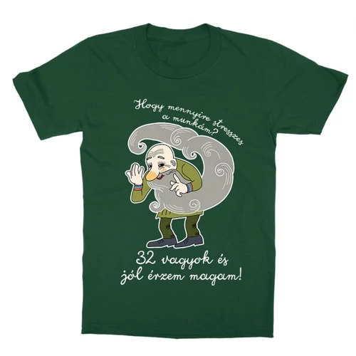 Sötétzöld Magyar népmesék gyerek rövid ujjú póló - Stresszes munka