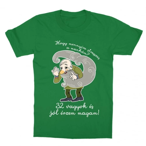 Zöld Magyar népmesék gyerek rövid ujjú póló - Stresszes munka
