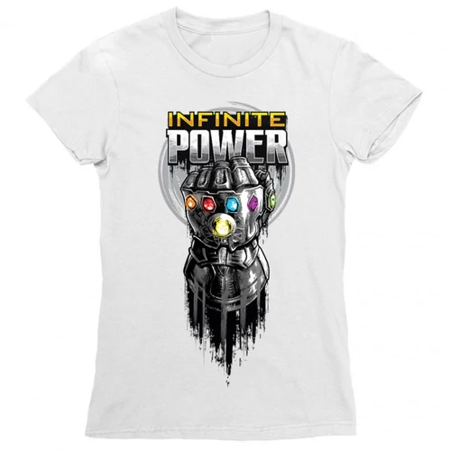 Fehér Bosszúállók női rövid ujjú póló - Infinite Power