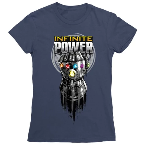 Sötétkék Bosszúállók női rövid ujjú póló - Infinite Power