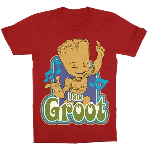 Piros A galaxis őrzői gyerek rövid ujjú póló - Dancing Groot