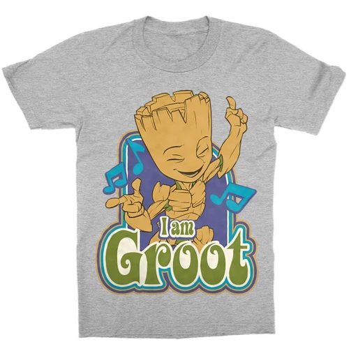 Sportszürke A galaxis őrzői gyerek rövid ujjú póló - Dancing Groot