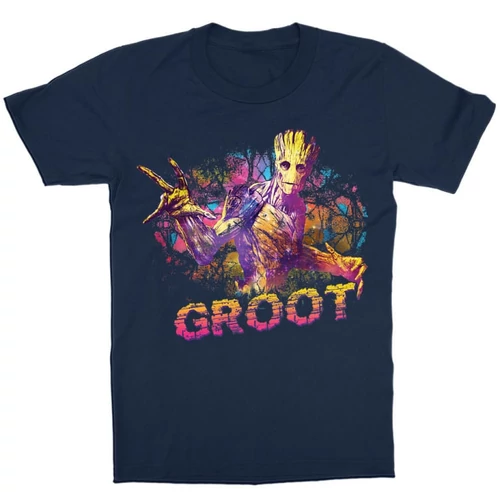 Sötétkék A galaxis őrzői gyerek rövid ujjú póló - Groot Colors