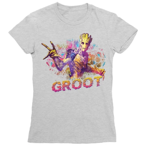 Sportszürke A galaxis őrzői női rövid ujjú póló - Groot Colors