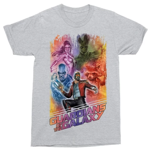 Sportszürke A galaxis őrzői férfi rövid ujjú póló - Guardians team colors