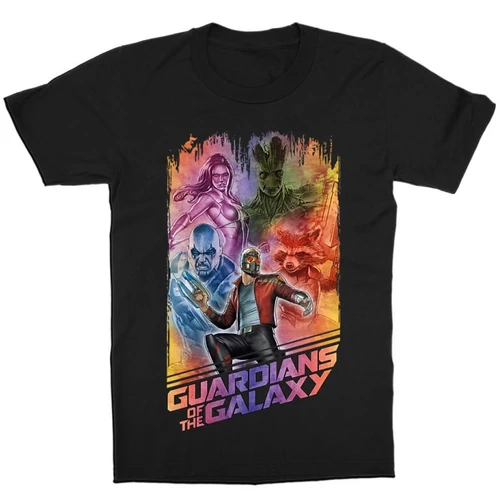 Fekete A galaxis őrzői gyerek rövid ujjú póló - Guardians Team Colors