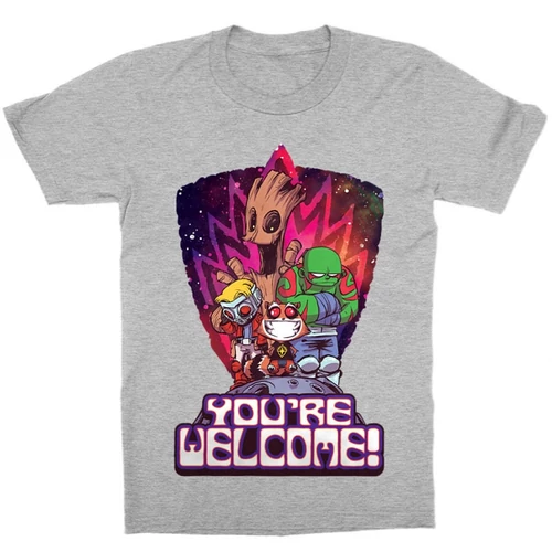 Sportszürke A galaxis őrzői gyerek rövid ujjú póló - Guardians Cartoon