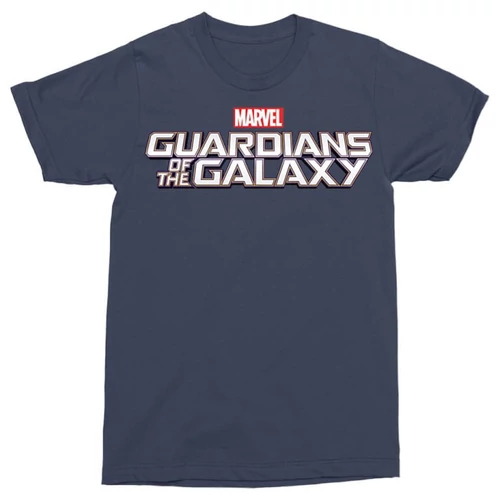 Sötétkék A galaxis őrzői férfi rövid ujjú póló - Guardians Simple Logo