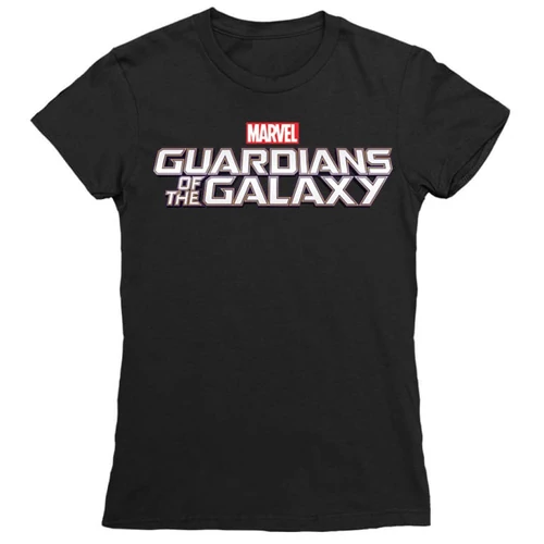 Fekete A galaxis őrzői női rövid ujjú póló - Guardians Simple Logo