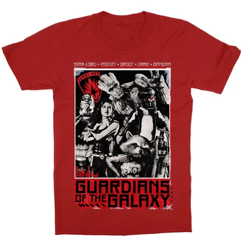 Piros A galaxis őrzői gyerek rövid ujjú póló - Guardians Team Grunge