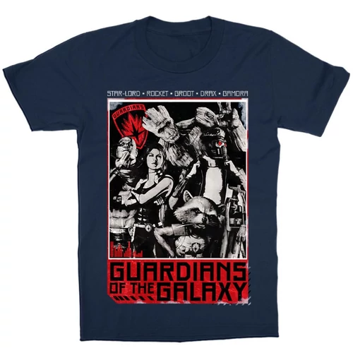 Sötétkék A galaxis őrzői gyerek rövid ujjú póló - Guardians Team Grunge