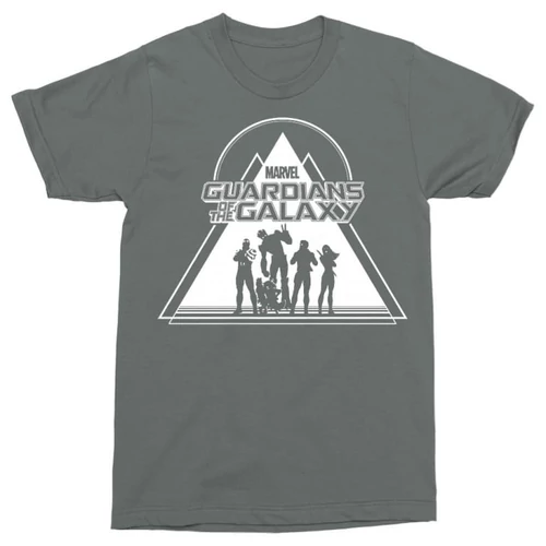 Sötétszürke A galaxis őrzői férfi rövid ujjú póló - Guardians Triangle