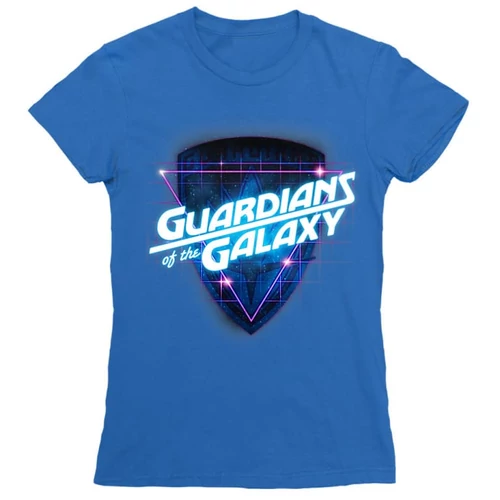 Királykék A galaxis őrzői női rövid ujjú póló - Retro Badge