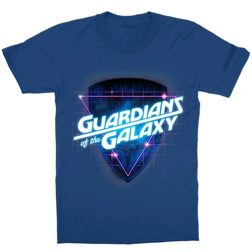 Királykék A galaxis őrzői gyerek rövid ujjú póló - Retro Badge