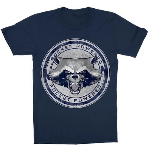 Sötétkék A galaxis őrzői gyerek rövid ujjú póló - Rocket Powered
