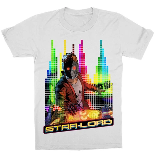 Fehér A galaxis őrzői gyerek rövid ujjú póló - Star Lord Music