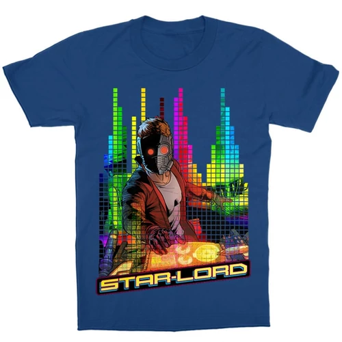 Királykék A galaxis őrzői gyerek rövid ujjú póló - Star Lord Music