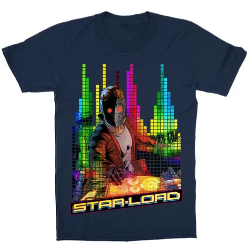 Sötétkék A galaxis őrzői gyerek rövid ujjú póló - Star Lord Music