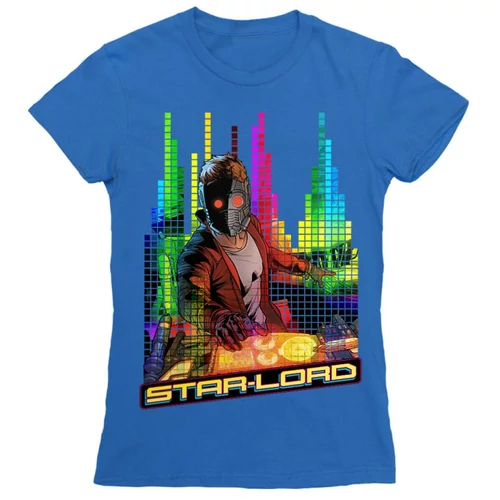 Királykék A galaxis őrzői női rövid ujjú póló - Star Lord Music