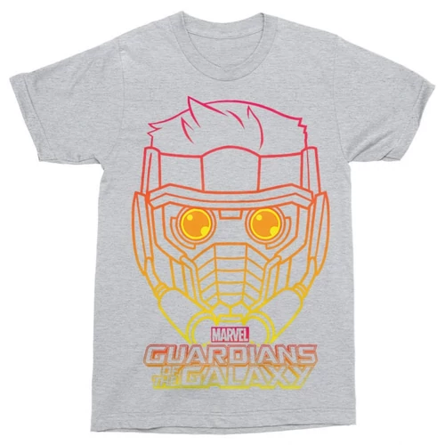 Sportszürke A galaxis őrzői férfi rövid ujjú póló - Star Lord Outline