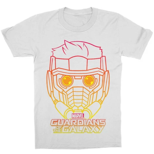 Fehér A galaxis őrzői gyerek rövid ujjú póló - Star Lord Outline