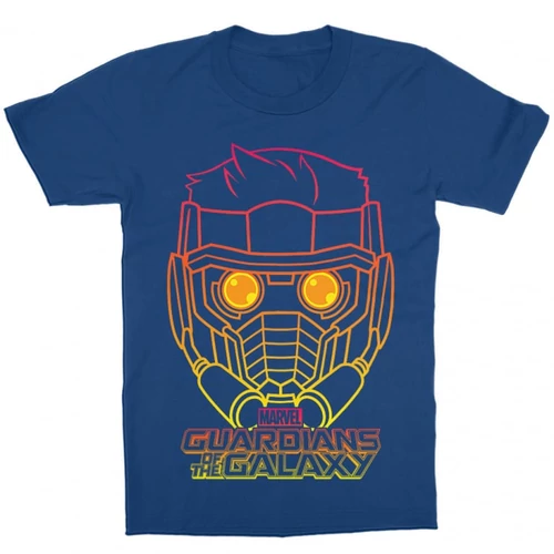 Királykék A galaxis őrzői gyerek rövid ujjú póló - Star Lord Outline