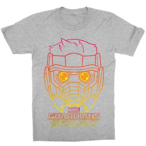 Sportszürke A galaxis őrzői gyerek rövid ujjú póló - Star Lord Outline