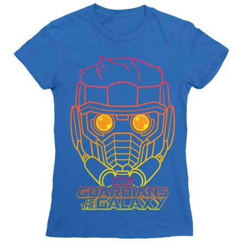 Királykék A galaxis őrzői női rövid ujjú póló - Star Lord Outline