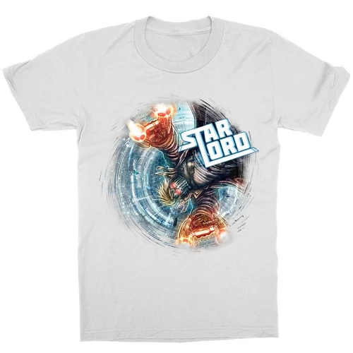 Fehér A galaxis őrzői gyerek rövid ujjú póló - Star Lord Swirl
