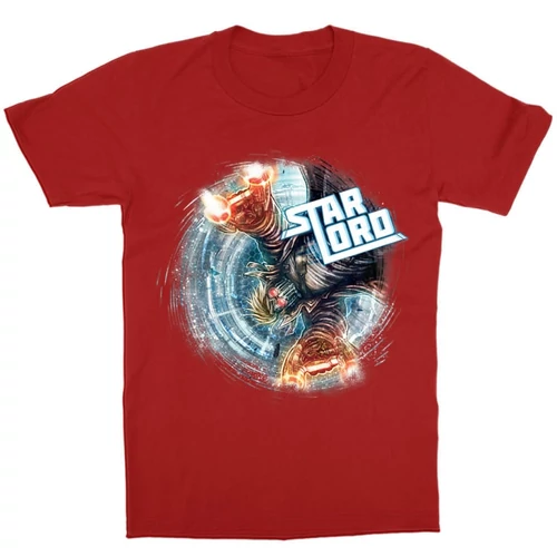 Piros A galaxis őrzői gyerek rövid ujjú póló - Star Lord Swirl